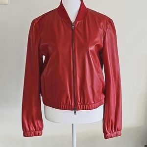 New emporio Armani lamb leather bomber